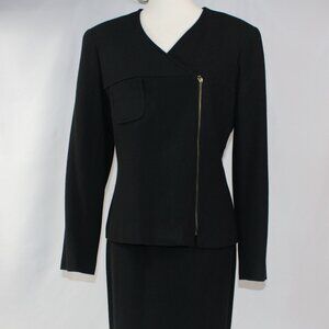Spiegel Black Asymmetrical Zip Blazer
